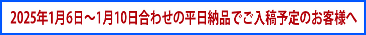 2025年1月6日~1月10日の平日納品